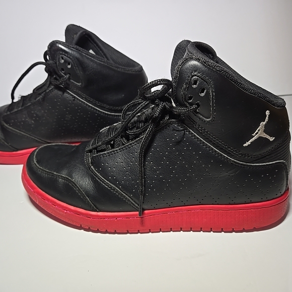 Nike Air Jordan 1 Flight 5 Black/Red Or Pink Sz 6Y Gently Worn - Picture 11 of 12